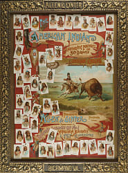 1888 G1 Allen & Ginter "American Indian Chiefs" Tobacco Banner in Original Frame