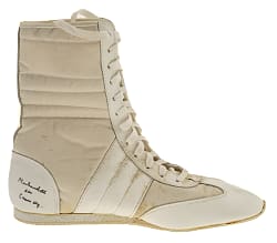 Muhammad Ali "AKA Cassius Clay" Twice-Signed Boot - JSA