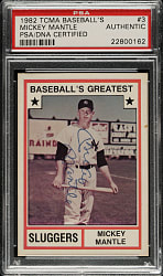 Signed 1982 TCMA Baseball's Greatest Sluggers #3 Mickey Mantle - PSA/DNA