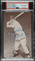 Signed 1962 Statistic Back Exhibits Mickey Mantle - PSA/DNA