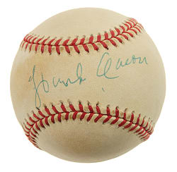 Hank Aaron Single-Signed Baseball - PSA/DNA