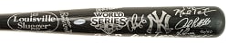 2009 New York Yankees World Champions Team-Signed Bat with Mariano Rivera and Derek Jeter - MLB and Steiner