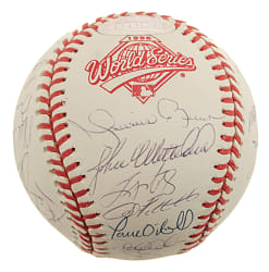 1996 New York Yankees World Champions Team-Signed World Series Baseball with Mariano Rivera and Derek Jeter - Steiner