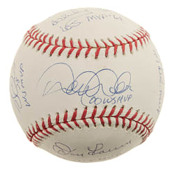 New York Yankees World Series MVP Multi-Signed Baseball (11 Signatures) Including Derek Jeter and Mariano Rivera - MLB and Steiner