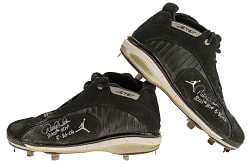 2006 Derek Jeter New York Yankees Game-Used Cleats with "2000th Hit Game 5-26-06" Inscription - MEARS