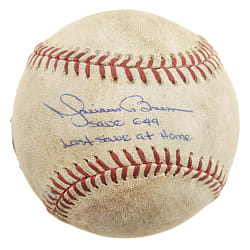 September 4, 2013 Mariano Rivera Signed Game-Used Baseball with "Save 649 Last Save at Home" Inscription - MLB and Steiner