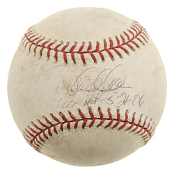 May 26, 2006 Derek Jeter Signed Game-Used Baseball with "2,000 Hit 5-26-06" Inscription - MLB and Steiner