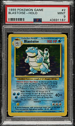 1999 Pokemon Base Set #2 Blastoise Holographic PSA MINT 9