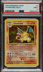 1999 Pokemon Base Set #4 Charizard Holographic PSA MINT 9