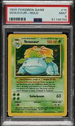 1999 Pokemon Base Set #15 Venusaur Holographic PSA MINT 9