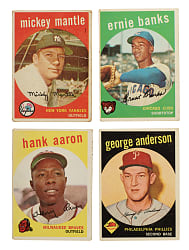1959 Topps Collection (167) Including Mantle, Mays, Aaron, and Clemente