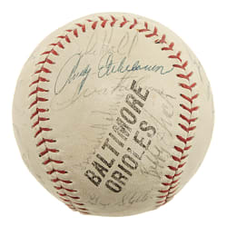 1970 Baltimore Orioles World Champions Team-Signed Baseball with Brooks Robinson and Jim Palmer