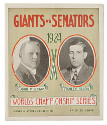 1924 New York Giants (vs. Washington Senators) World Series Program