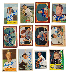 Signed 1949 to 1969 Topps, Bowman, Post Cereal, and Berk Ross Hall of Fame Collection (118) Including Musial, Gibson, Stengel, and Yastrzemski