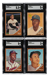 1962 Topps Near-Complete Set (578/598) Including #200 Mickey Mantle