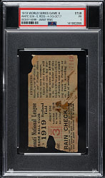 1919 Cincinnati Reds (vs. Chicago White Sox) World Series Game 6 Ticket Stub PSA POOR 1