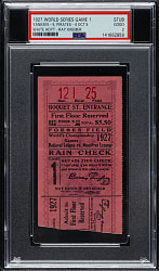 1927 Pittsburgh Pirates (vs. New York Yankees) World Series Game 1 Ticket Stub PSA GOOD 2