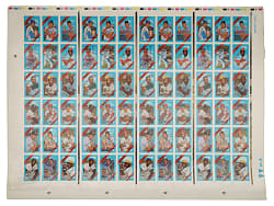 1972 Kellogg's 3-D Uncut Sheet Collection (3 Sheets, 216 Cards) Including Four Complete Sets