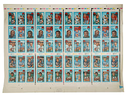 1971 Kellogg's 3-D Football Uncut Sheet Pair (2 Sheets, 120 Cards) Including Four Joe Greene Rookies