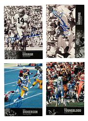 Signed 1997 Upper Deck Legends Autograph Football Collection (27) Including Otto Graham, Paul Hornung, and Eric Dickerson