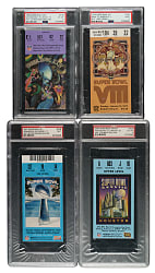 1974 to 2007 Super Bowl Ticket Stub PSA-Graded Collection (11)