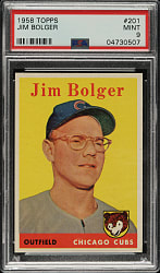1958 Topps #201 Jim Bolger PSA MINT 9 - Highest Graded!