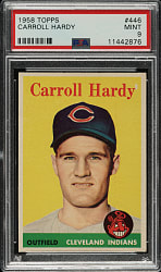 1958 Topps #446 Carroll Hardy PSA MINT 9 - Highest Graded!