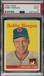 1958 Topps #144 Bobby Morgan PSA MINT 9 - Highest Graded!