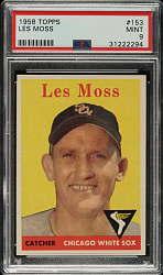 1958 Topps #153 Les Moss PSA MINT 9 - Highest Graded!