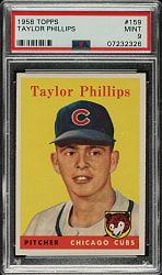1958 Topps #159 Taylor Phillips PSA MINT 9 - Highest Graded!