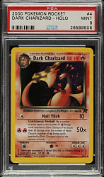 2000 Pokemon Rocket #4 Dark Charizard Holographic PSA MINT 9