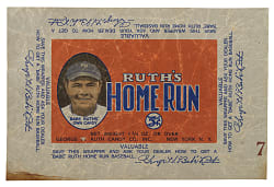 1928 "Ruth's Home Run Candy" Wrapper Featuring Babe Ruth