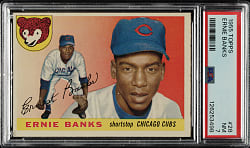 1955 Topps #28 Ernie Banks PSA NM 7