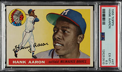 1955 Topps #47 Hank Aaron PSA EX-MT+ 6.5