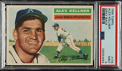 1956 Topps #176 Alex Kellner Gray Back PSA MINT 9