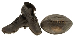 Vintage "Wright & Ditson-Victor" Football Cleats with Early Leather Football