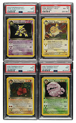 2000 Pokemon Team Rocket 1st Edition Holographic PSA-Graded Collection (6)