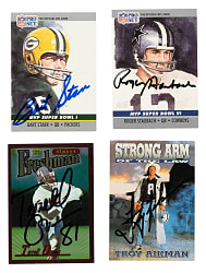 Signed 1990 to 1999 Topps, Score, Fleer, and Pro Set Football Collection (586) Including 124 Hall of Famers