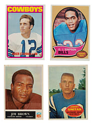 1952 to 2005 Topps, Bowman, and Philadelphia Football Hall of Fame and Stars Collection (144) Including Jim Brown, Johnny Unitas, and Roger Staubach Rookie