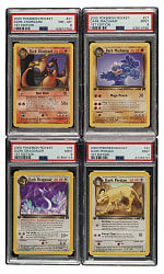 2000 Pokemon Team Rocket 1st Edition PSA-Graded Collection (34)