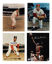 Baseball, Football, Basketball, and Hockey Signed Photograph Collection (87) - All St. Louis Players (Cardinals, Blues, and Spirits)