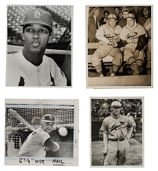 1920s to 1980s St. Louis Cardinals Vintage Photograph Collection (14) Including Maris, Hafey, Bottomley, and Medwick