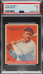 1933 R319 Goudey #149 Babe Ruth PSA FAIR 1.5