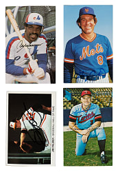 Signed 1970s and 1980s Team-Issue Postcard and Photograph Collection (89) Including 12 Hall of Famers