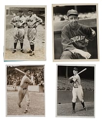 1920s to 1940s Vintage Hall of Fame Photograph Collection (20) Including Cochrane, Collins, Dickey, Gehringer, Hornsby, and Sisler