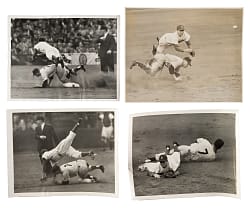 1952 Mickey Mantle World Series Game 1 "Sliding Sequence" Photograph Collection (6)