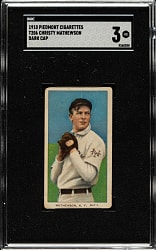1909-1911 T206 White Border Christy Mathewson Dark Cap SGC VG 3