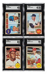1968 Topps Near-Complete Set (595/598) Including Mickey Mantle and Nolan Ryan Rookie
