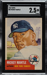 1953 Topps #82 Mickey Mantle SGC GOOD+ 2.5
