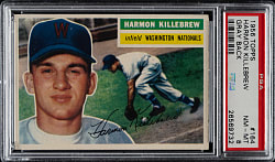 1956 Topps #164 Harmon Killebrew Gray Back PSA NM-MT 8